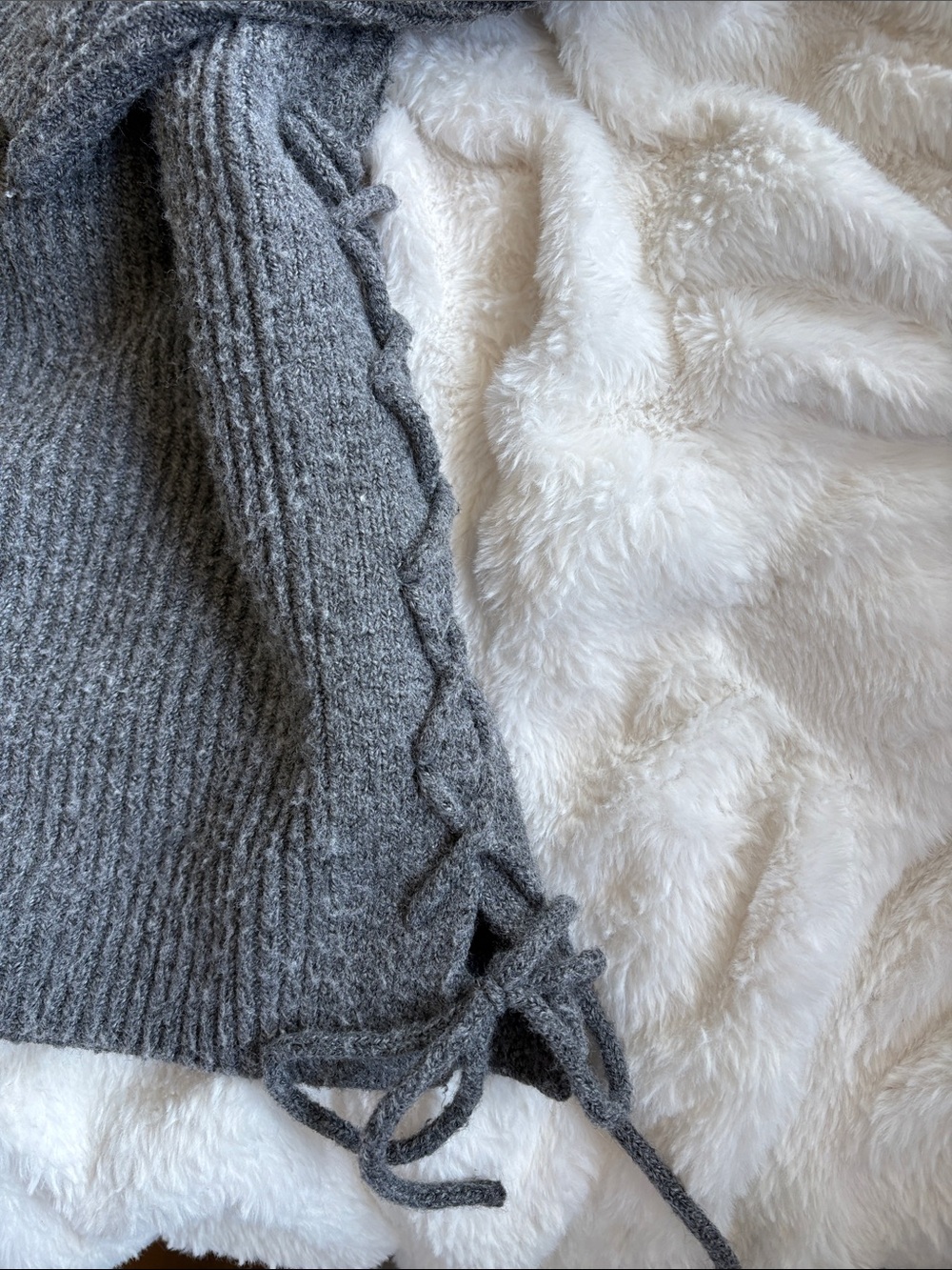 OAK + FORT Ribbed Half-Zip Sweater — Charcoal - Picture 3 of 4